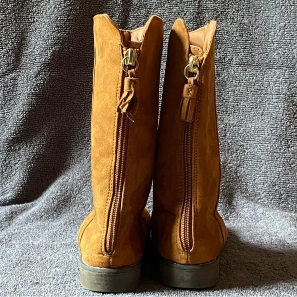 Boots Girls Size 12 Tassels Back‎ Zip Brown